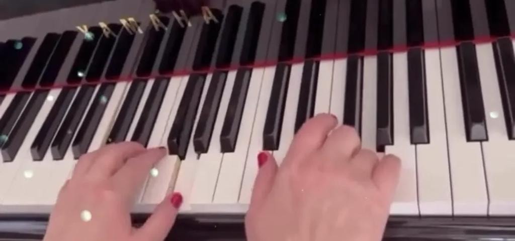 Hands playing piano keys during a Las Vegas Music Academy lesson